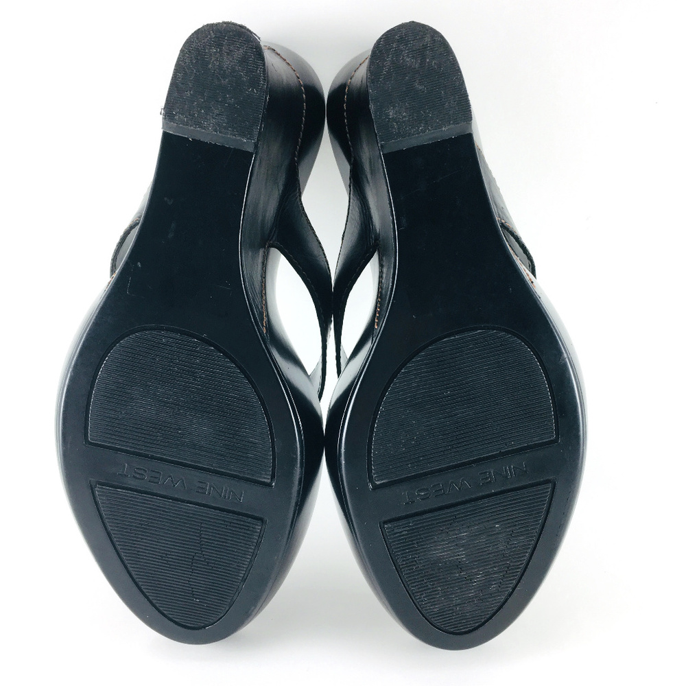 💥 SOLD 💥 Nine West MAYLIN Black Leather Wedge - Picture 7 of 7